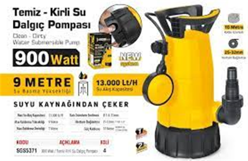 SGS TEMİZ-KİRLİ SU POMPASI 900 WATT 5371